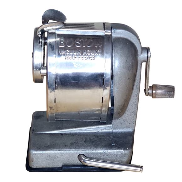 Boston Vacuum Mount Self Feeder Pencil Sharpener Vintage - Picture 1 of 9